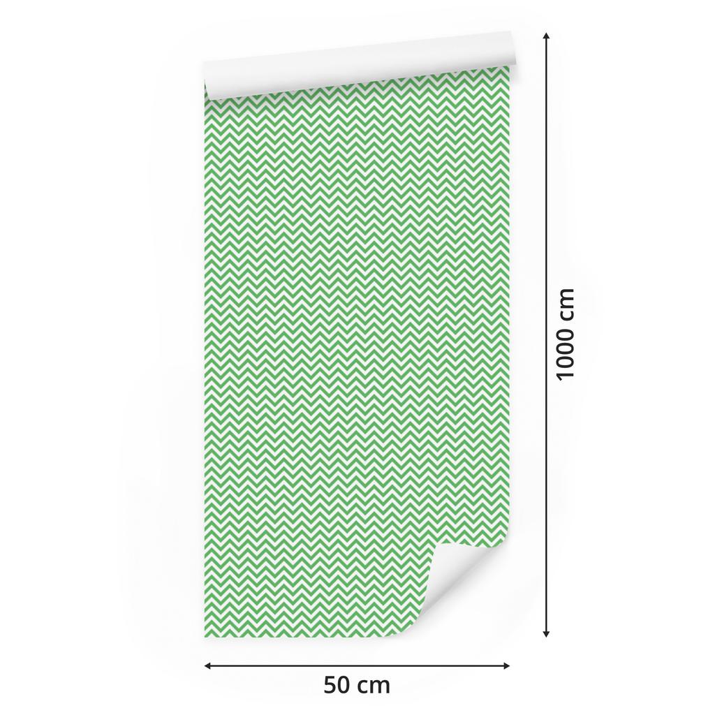 Mint Zigzag Wallpaper for Living Room and Bedroom 50x1000