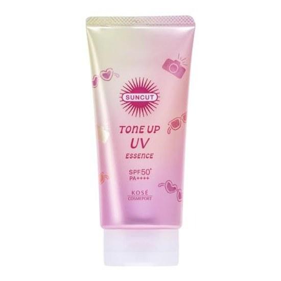 Sunkut KOSE Tone Up UV Essence Rose Pink SPF50+ PA++++ Sunscreen Bonus