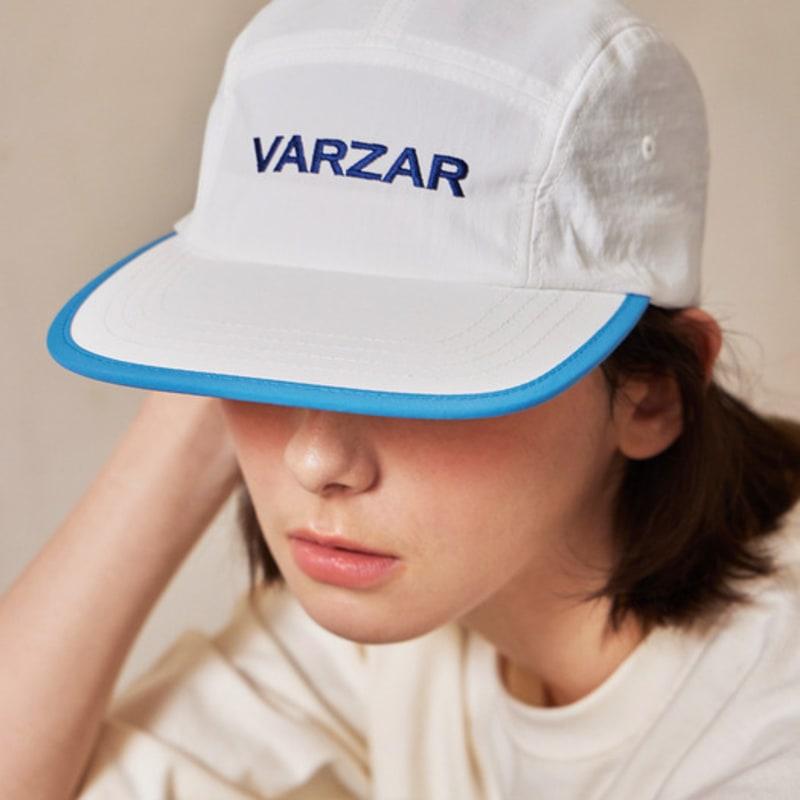 VARZAR Logo Two-Tone Camp Cap White