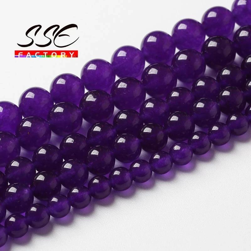 Přírodní bílé achátové kamenné korálky Onyx Kulaté volné distanční korálky Pro výrobu šperků DIY náramkové doplňky 4 6 8 10 12mm 15" palců