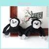 Cute 12cm Black Plush Ape Key Ring Miniature Stuffed Toy For Bags
