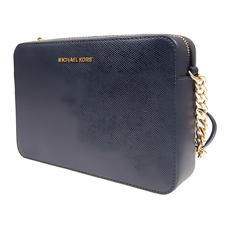 Michael Kors Jet Set Travel MK Letter Logo Chain Small Square Bag Women Shoulder Bag Dark-Blue 32S4GTVC3L-414