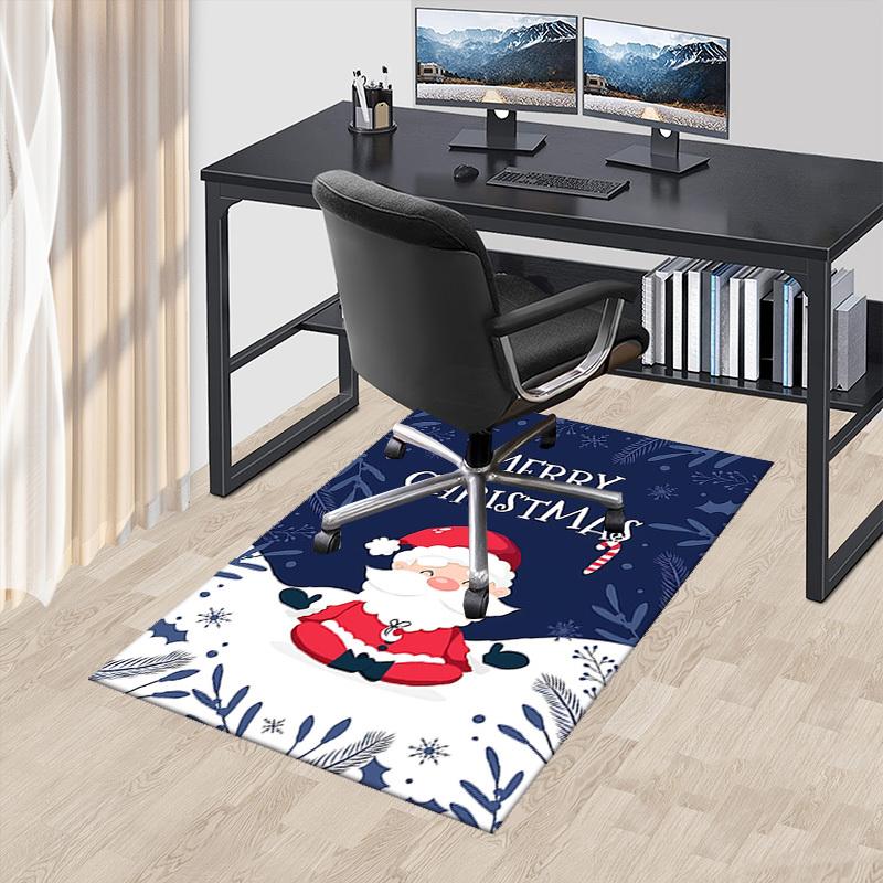 

Christmas Santa Claus Chair Mat - Non-Slip Carpet for Office, Home Decor, Living Room, Bedroom, Game Room & Dormitory - Anime Cartoon Design Holiday G 60cm by 90cm