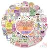 50Pcs/Set Funny Healing Phrase Series 01 Shiny Stickers DIY Fashion Waterproof Doodle Decals Stickers