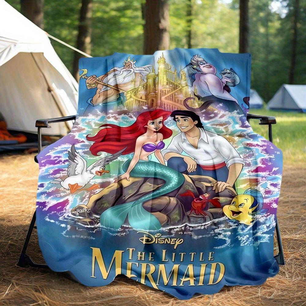 1pc, The Little Mermaid Blanket Soft and Cozy for All Seasons, Outdoor Blankets, Living Room, Travel, Camping
