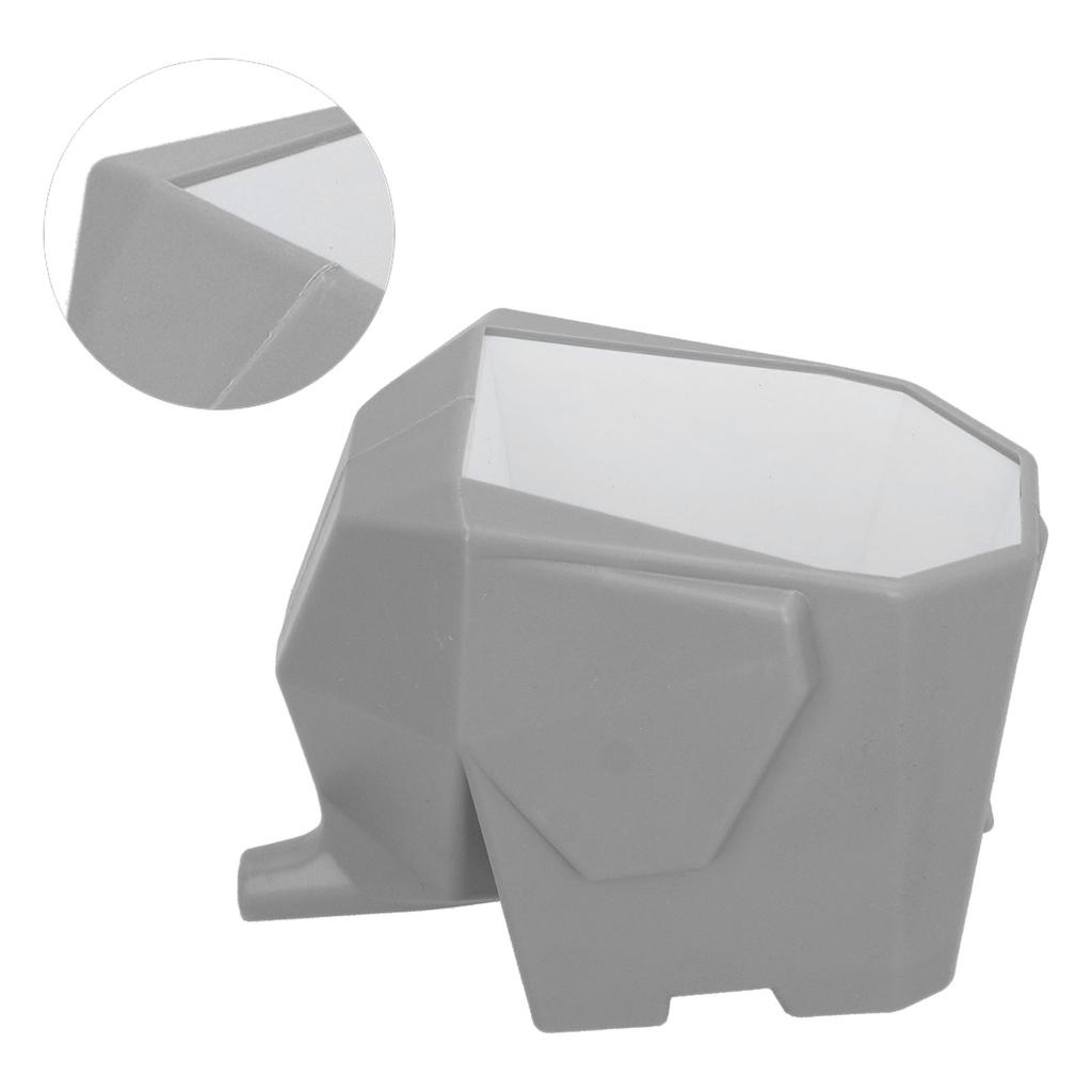 Kjøkken Servise Avrenningsstativ Plast Elefantform Oppbevaringsstativ Avrennende Verktøy for HjemmetGrå