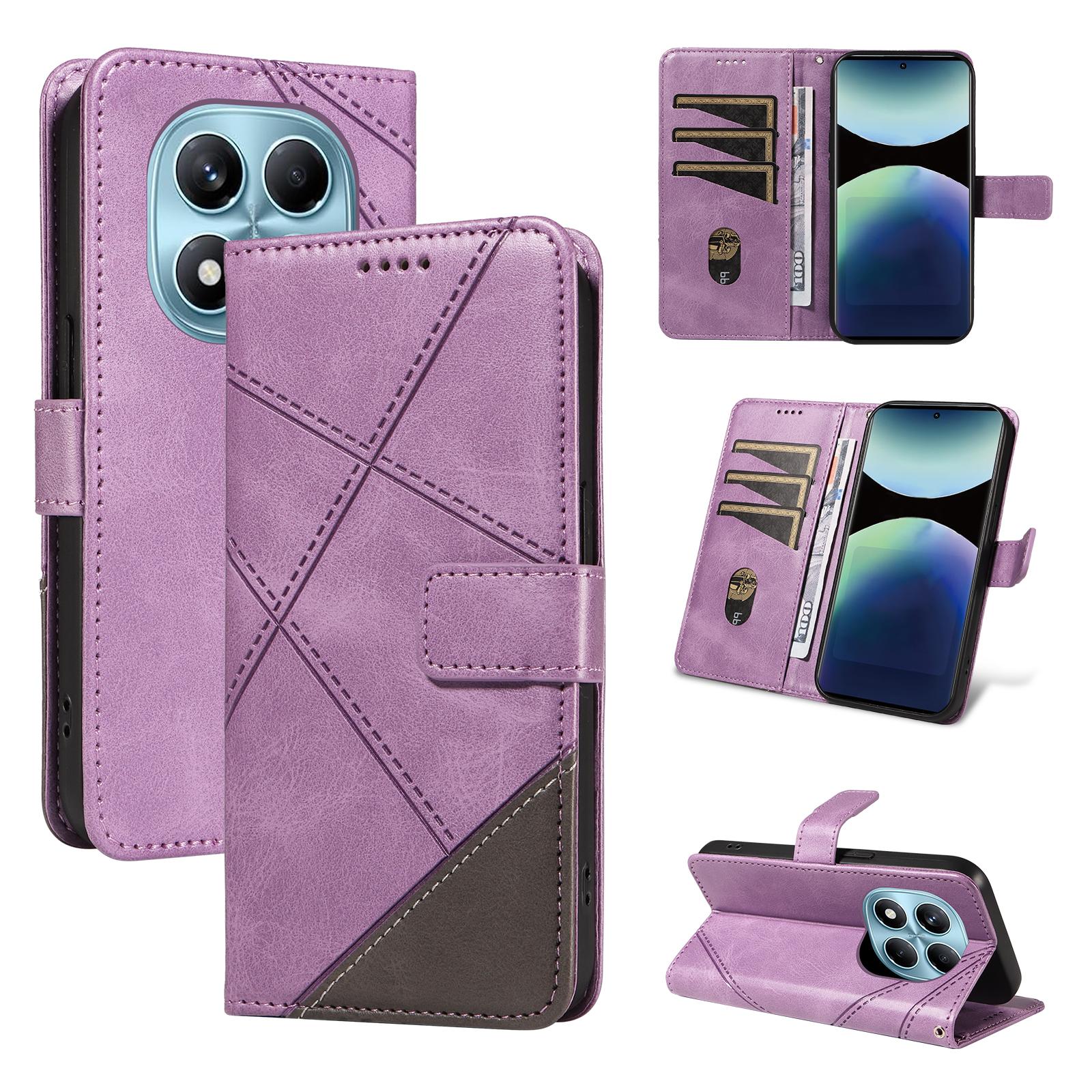 

Для Xiaomi Redmi Note 14 Pro 4G Шкіряний чохол Дизайн геометричних ліній Гаманець Чохол для телефону з ремінцем на зап ястя E