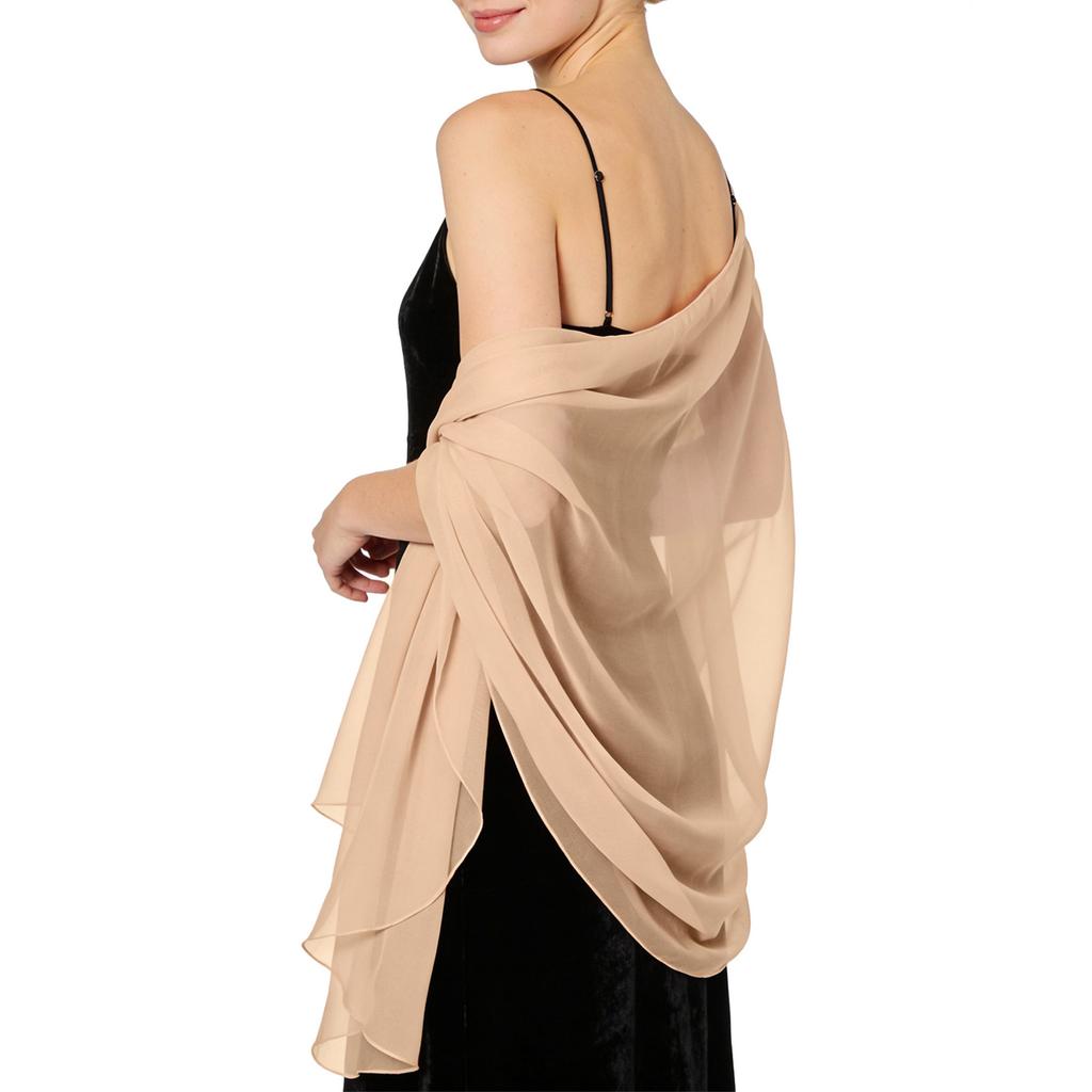 Elegante Sciarpa Leggera in Chiffon Trasparente Coprispalle da Sera per Donna Sciarpa Lunga Morbida per Matrimoni Eventi Formali Feste