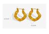 18K Gold Plated Titanium Steel Wave Hoop Earrings