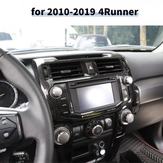 Interior Central Control GPS Navigation Panel Frame Cover Trim For 4Runner 2010+