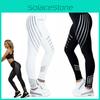 Leggings Taille Haute Femme Bande Réfléchissante Pantalon d'Entraînement Pantalon de Yoga Sport Fitness Sexy