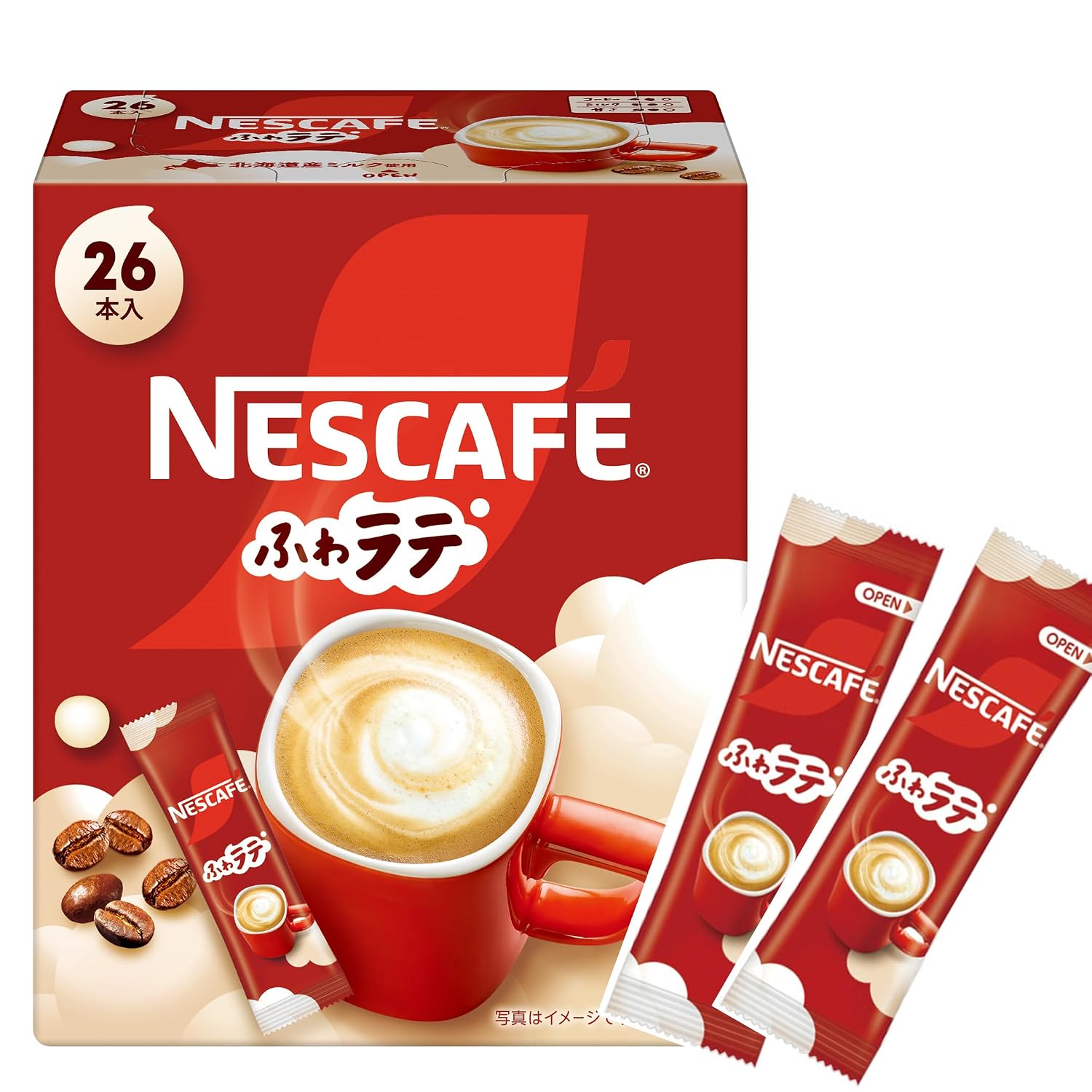 Nescafe Fuwalatte 26 sticks stick coffee individually packaged cafe latte au lait instant
