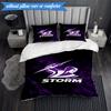3PCS Melbourne Storm Team Bedding Set 2D Printing (Includes 1 Duvet Cover + 2 Pillowcases Coreless), Bedroom decor,Fan Gift