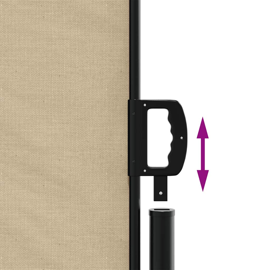 Retractable Side Awning Beige 180 x 300 cm