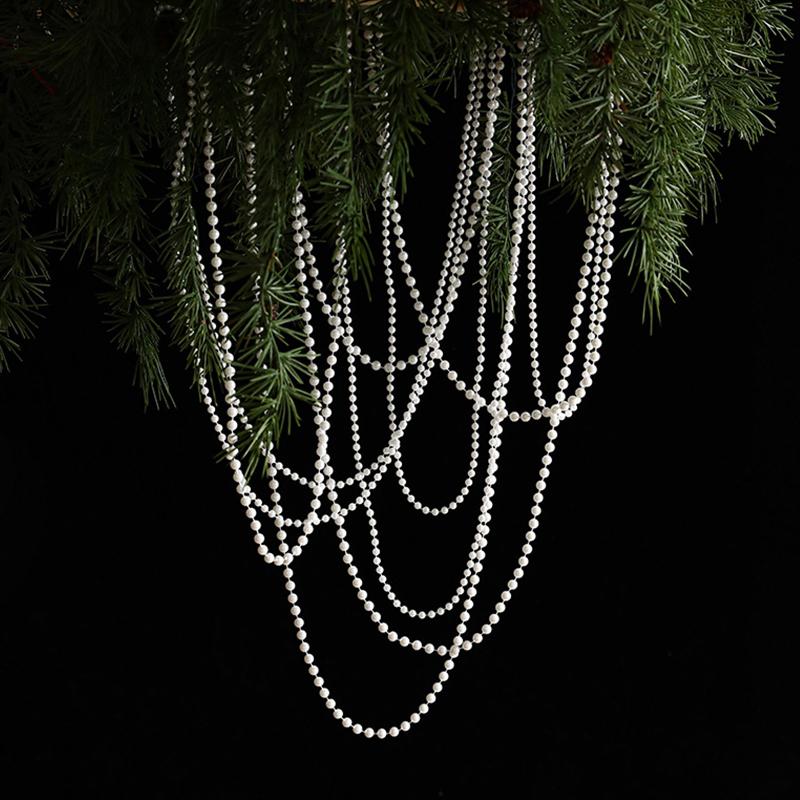 5Meter/Set White Pearl Chain 4/5/6mm Size Available DIY Decorative Material Bead Curtain Wedding Party Floral Gift Packaging ZYF