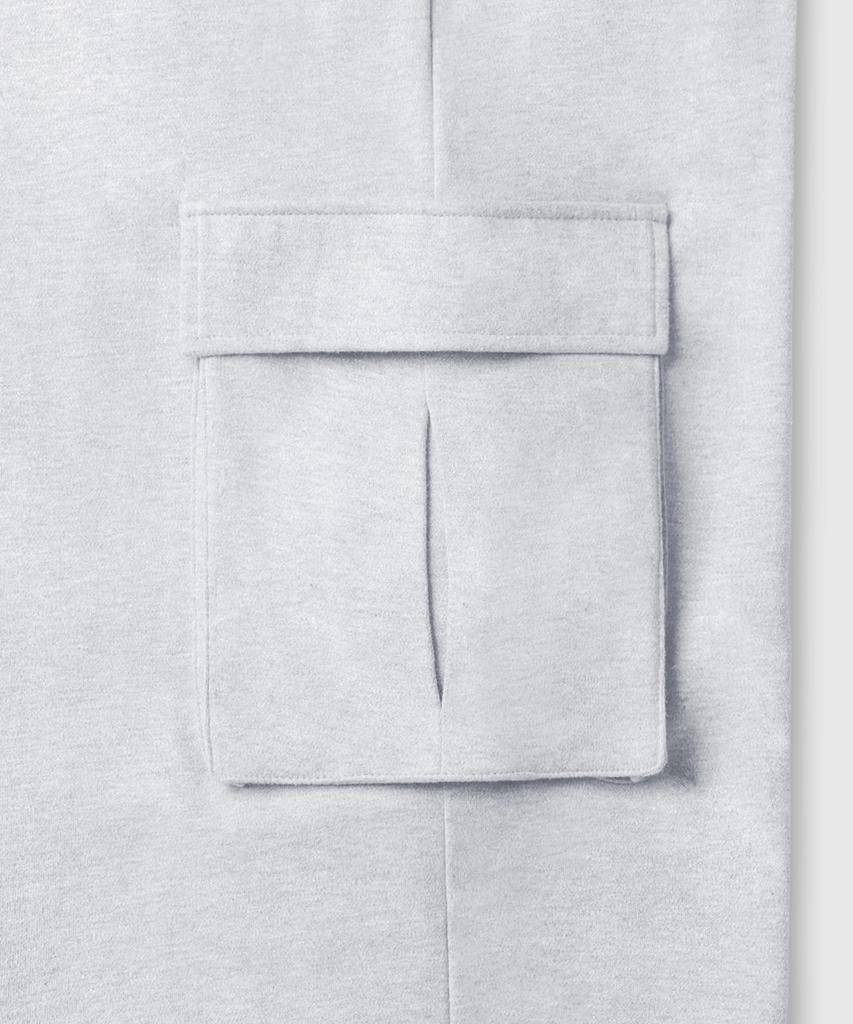 LEMAIN SECOND One-Pleat Wide Cargo Sweatpants [White Melange]