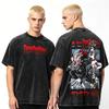 2026 Hot Sale Vintage Anime Dandadan Washed Tshirt Men Women Hip Hop Punk Tshirt Print Crew Neck Short Sleeve Casual T Shirt