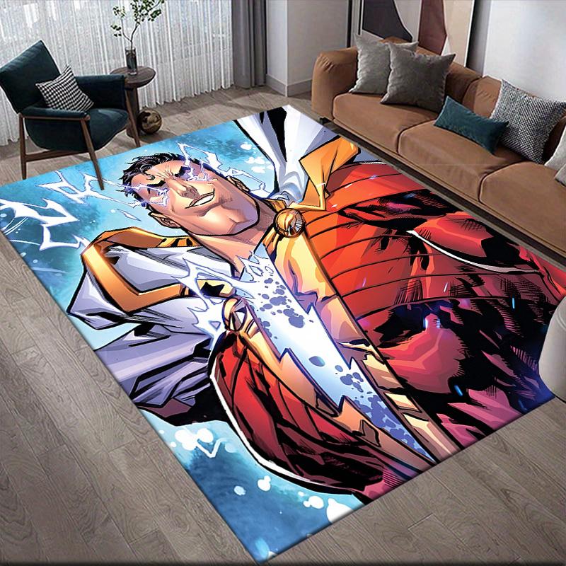 

Shazam Comics Anti-Slip Rug, Rectangular Carpet for Game Room & Living Area 60x90cm