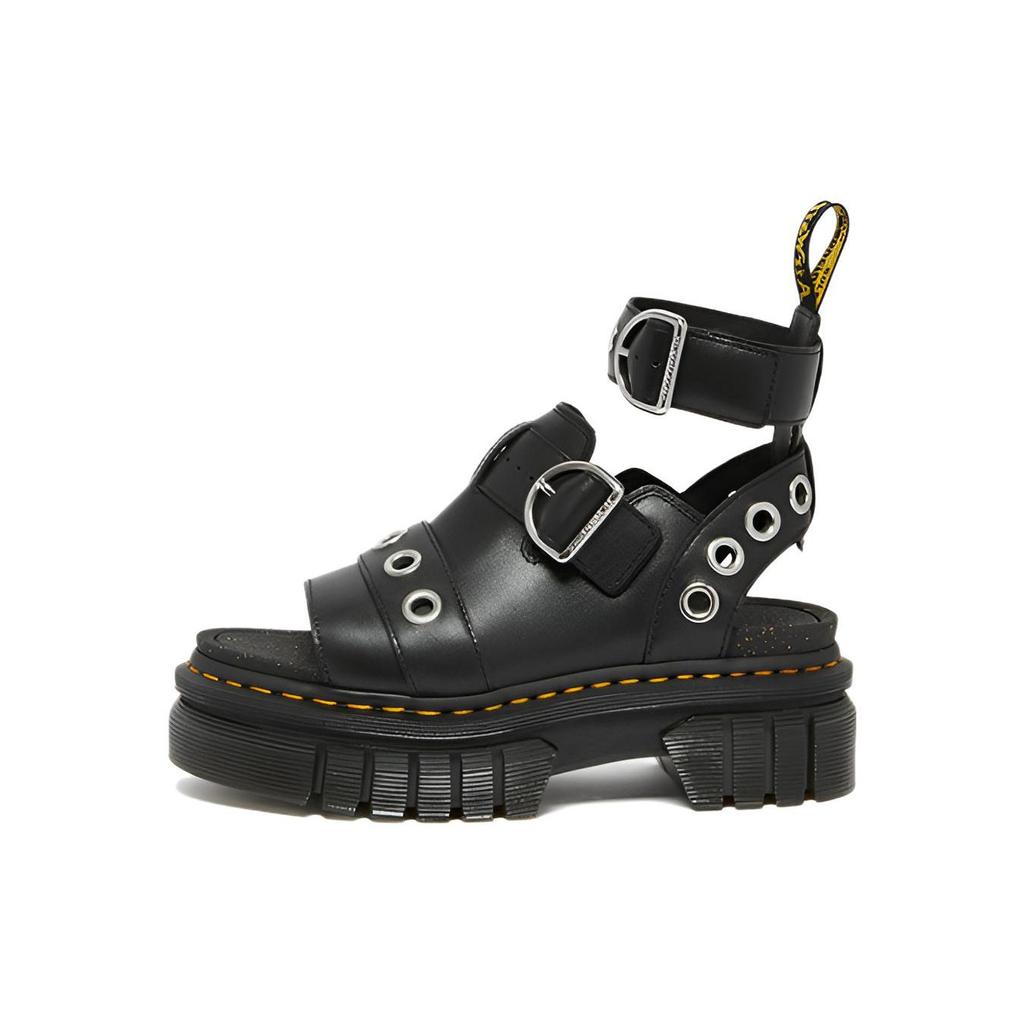 Dr. Martens Ricki HDW Fashion Metal Buckle Roman Sandals Women sandals Black 27401001
