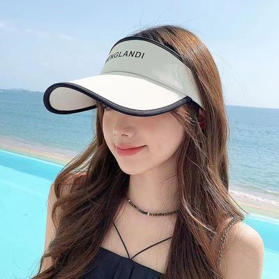New Sun Protection Hat Women's Summer UV Protection Empty Top Hat Outdoor Beach Cap Sun Protection Hat