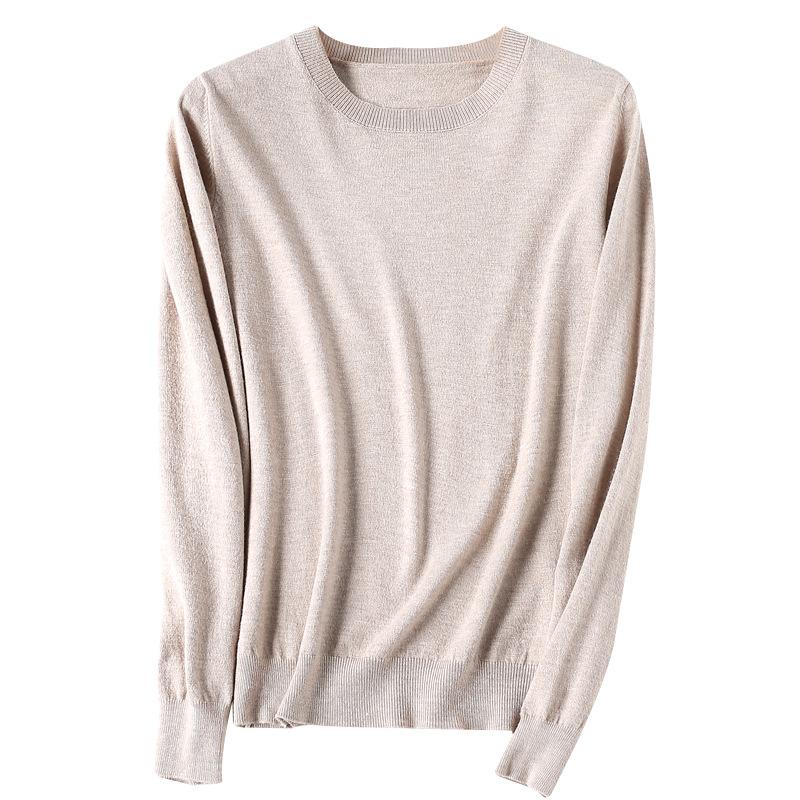 Frauen Pullover O-Ausschnitt Herbst Winter Basic Pullover Warm Casual Frau Frühling gestrickt Bottoming Shirt