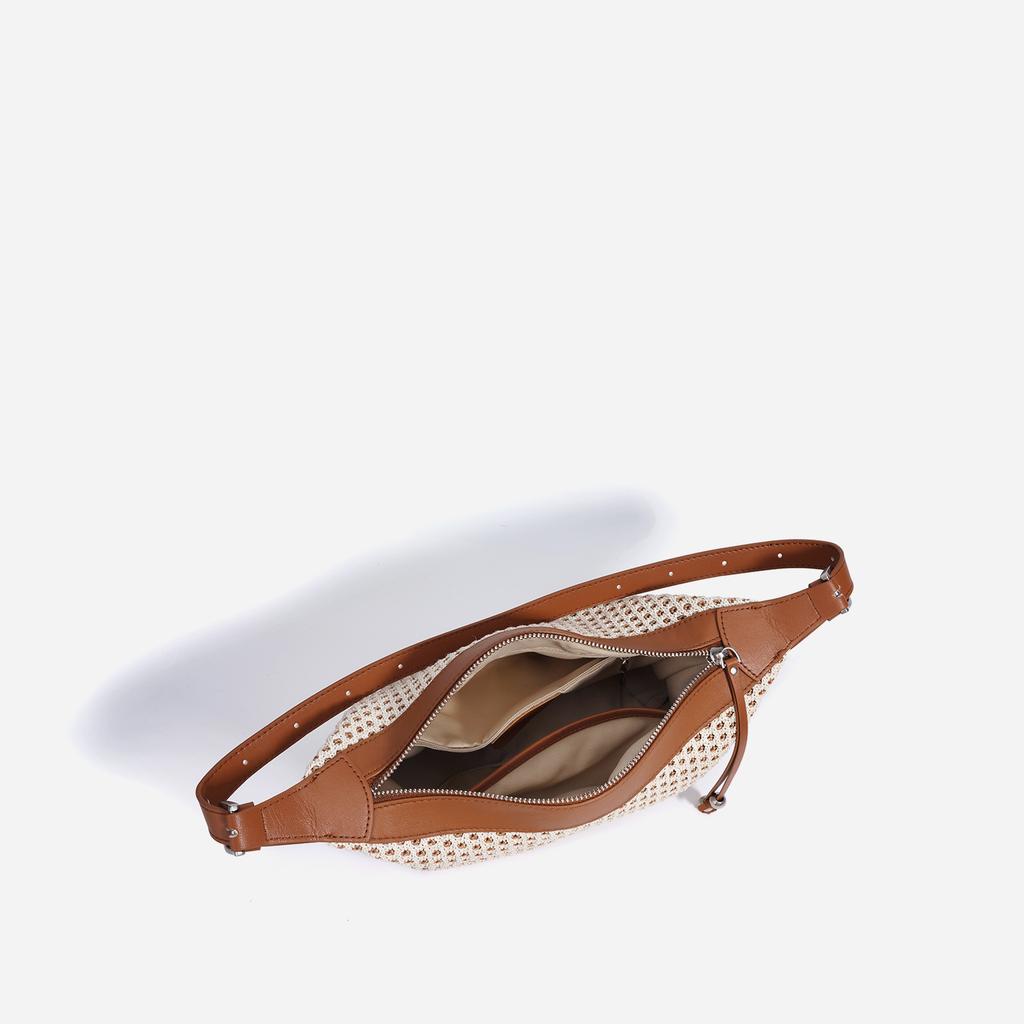 Women's New Trendy Fashionable Vintage Woven Straw Dumpling Bag Versatile Large Capacity Shoulder Bag