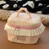 Kawaii Portable Cosmetic Bag Square Toiletry Bag Storage Bag Handheld Cosmetic Case  Ladies