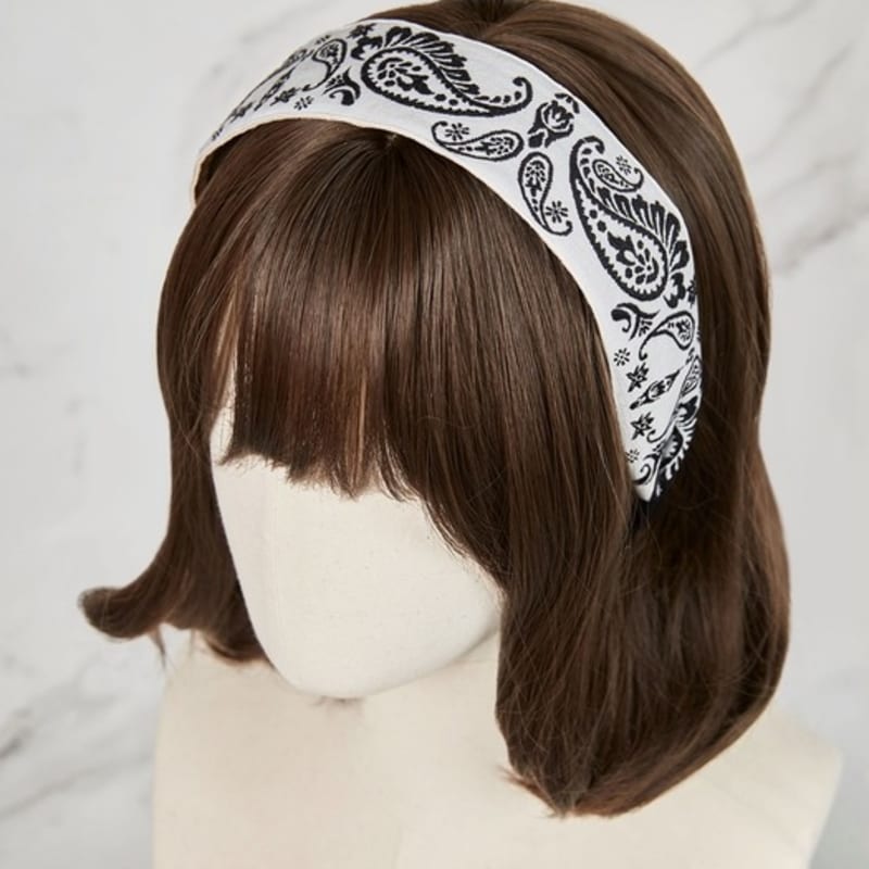 MAIA Paisley Hairband - Plain Black