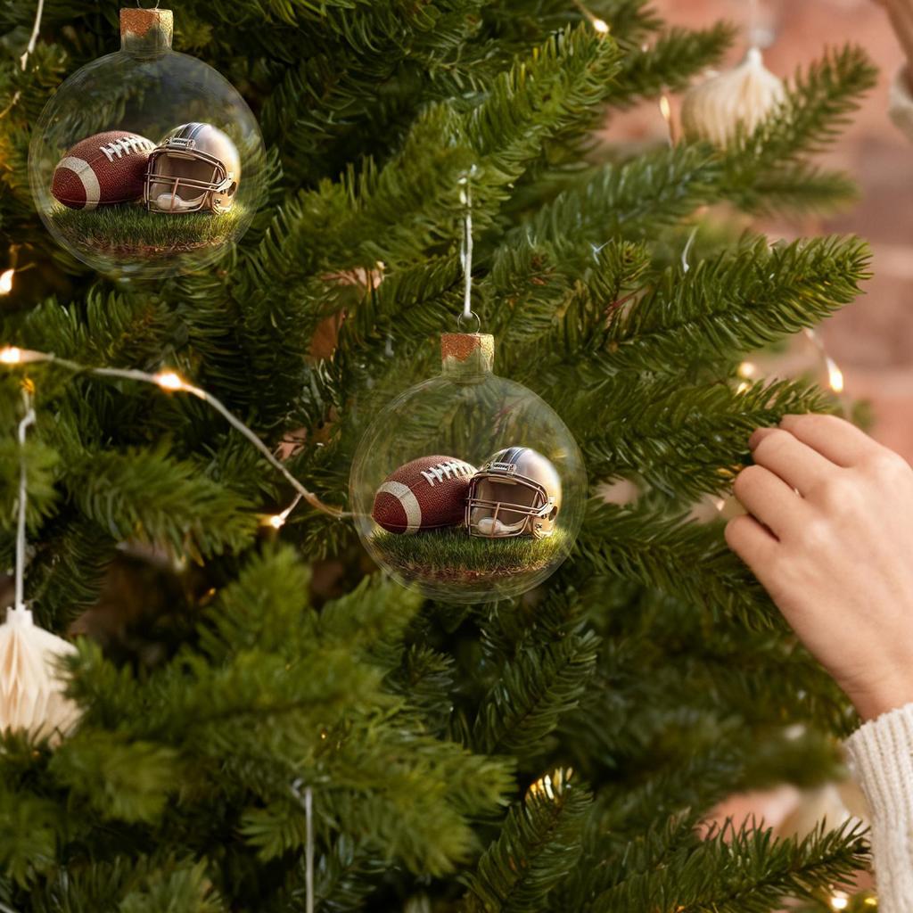 2d Christmas Sports Ball Pendant Christmas Tree Ornament Gift Home Christmas Decorations Ornaments Pendant Small Ball
