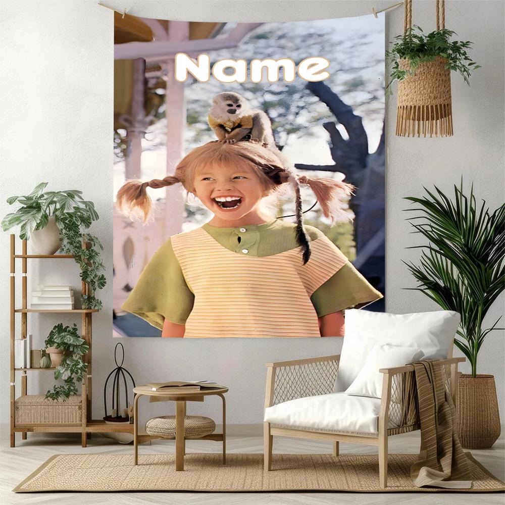 Pipi Custom Your Name Wall Decor Tapestry Art For Pet Memorial Birthdaywedding Party Backdrop Family Gift
