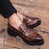 New Men's Business Dress Leather Shoes Luxury Fashion Groom Wedding Shoes Men England Style Casual Shoes