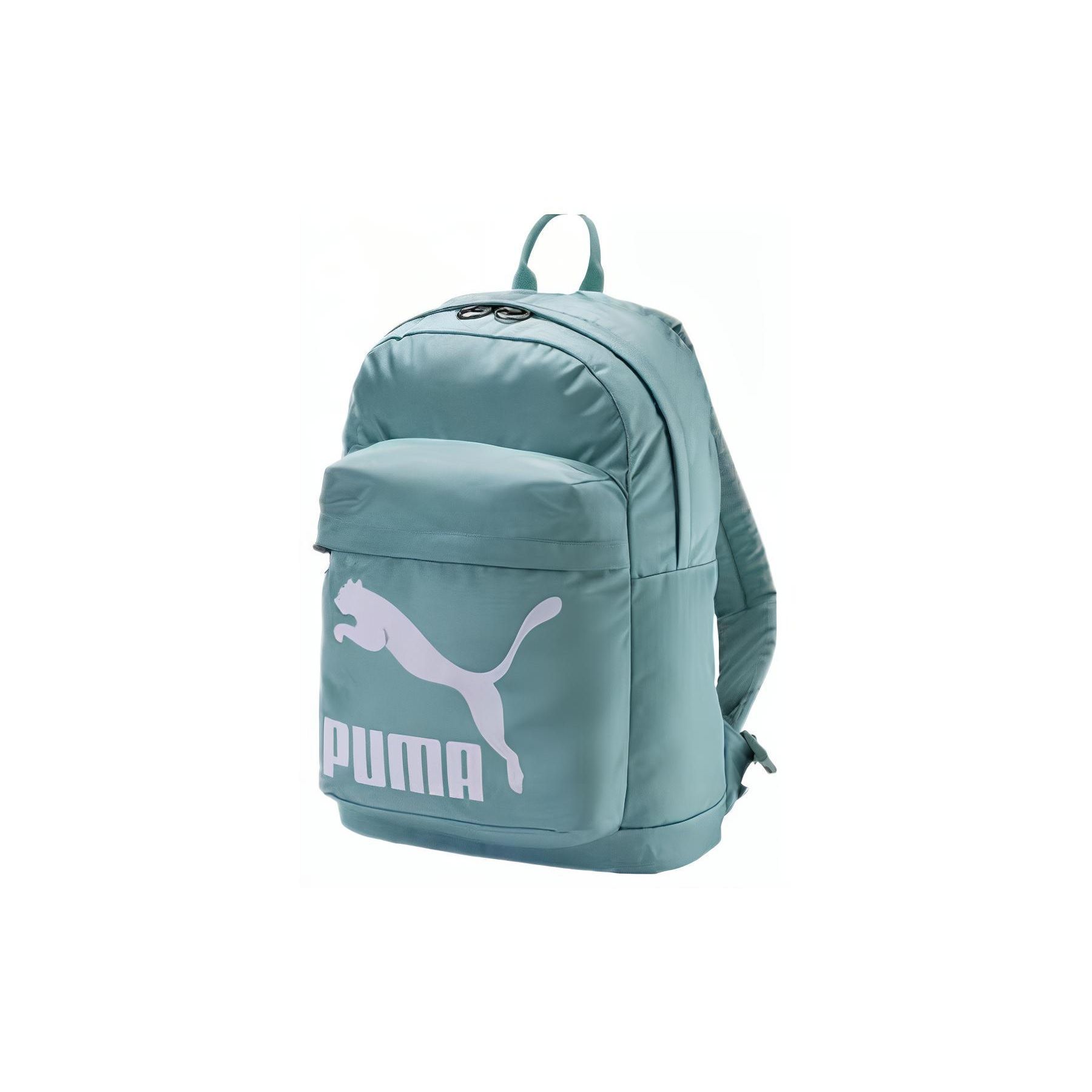 Puma Classic Large Logo Printed Sports Casual Large Capacity Fabric Backpack Unisex Backpack Blue 074799-08 Blue