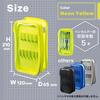 LIHIT LAB XCOA Reversible Clear Pen Neon Yellow Case, A3800-5