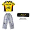 Kids' Hip Hop Street Dance Performance Outfit - Jazz Dance Fashion Show Drum Set Vest and T-shirt for Boys and Girls