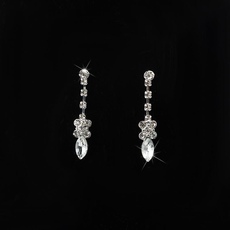 Fashion Necklace Earrings Bridal Set Necklace Dinner Party Wedding Full Diamond Women's Elegant Adjustment Crystal Pendant Jewelry 2026