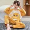 Children's Cartoon Long Sleeve Pajama Set - Round Neck, Plus Size, Teen & Kids