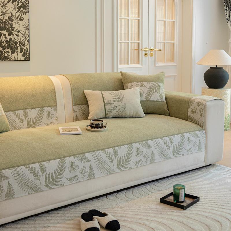 Chenille Sofa Cushion, Universal Cover for All Seasons, Universal Cover, Modern Light Luxury Cover, Non-slip, Anti-cat Scratch Cushion