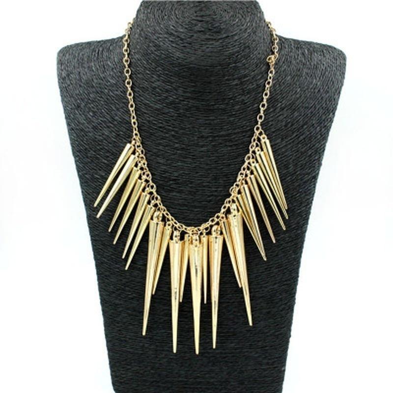 Pendant Necklace Jewelry Studded Punk Necklace