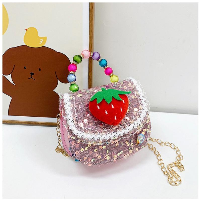 Children's Bag Fashion Trend Messenger Bag Girl Pearl Handbag Mini Cute Shoulder Messenger Bag