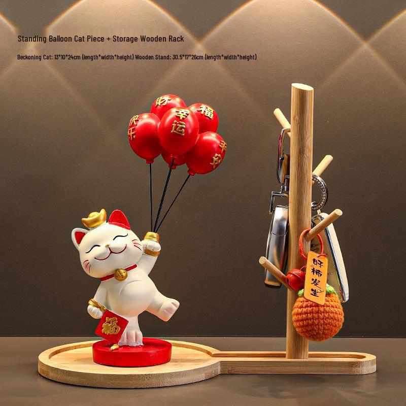Cat Figurine - Perfect for Home Entry, Living Room, Wine Cabinet, or Shoe Cabinet Decoration; Ideal Housewarming Gift