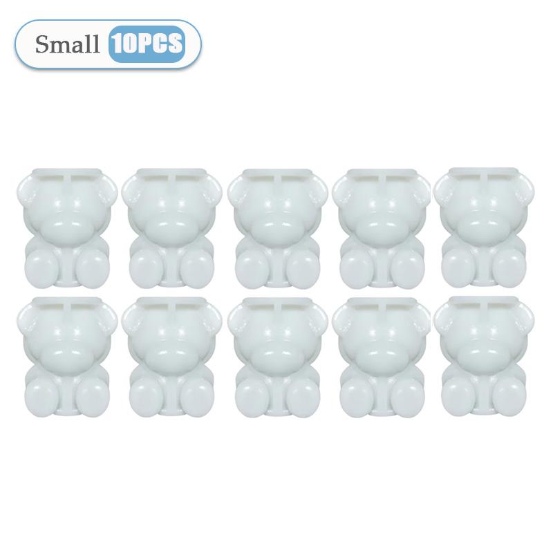 1-10PCS 3D Bear Silicone Ice Cube Mold Tray for Coffee Shop and Kitchen Chocolate Candy and Ice Cream Dessert Maker