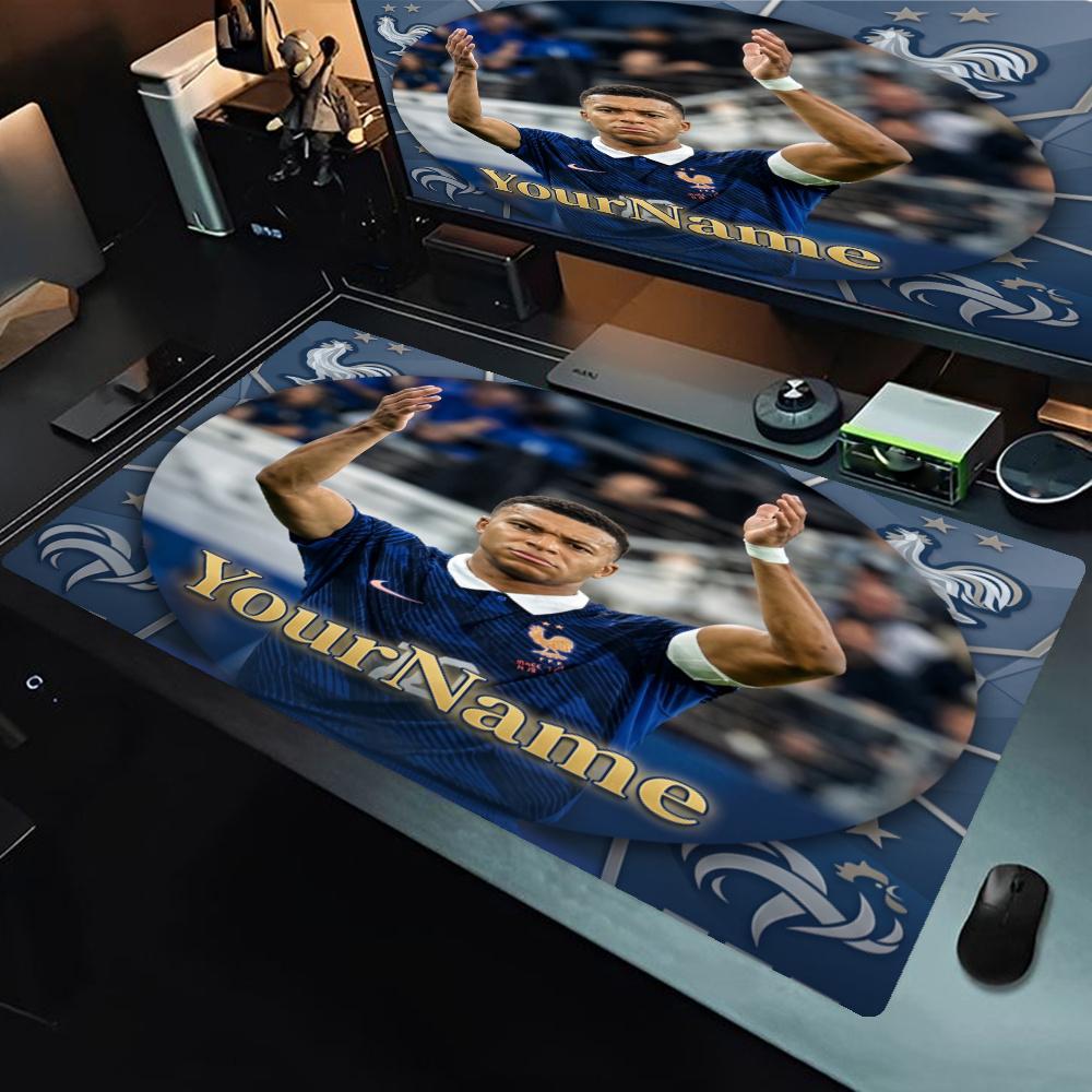 Mbappe Personalized Text Mouse Pad Desk Mat Ultralong Desk Mat Nonslip Rubber Base Office Desk Accessory