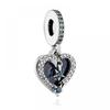 PAndora 792356c01 Celestial Shooting Star Heart Pendant And Dangle Silver Charm