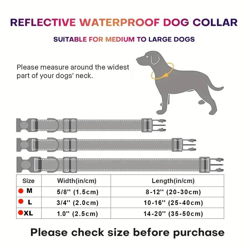Dog Collar, Waterproof Plastic PVC Rubber WashableOutdoor Puppy Collars Durable Adjustable for Small Medium Large Dogs