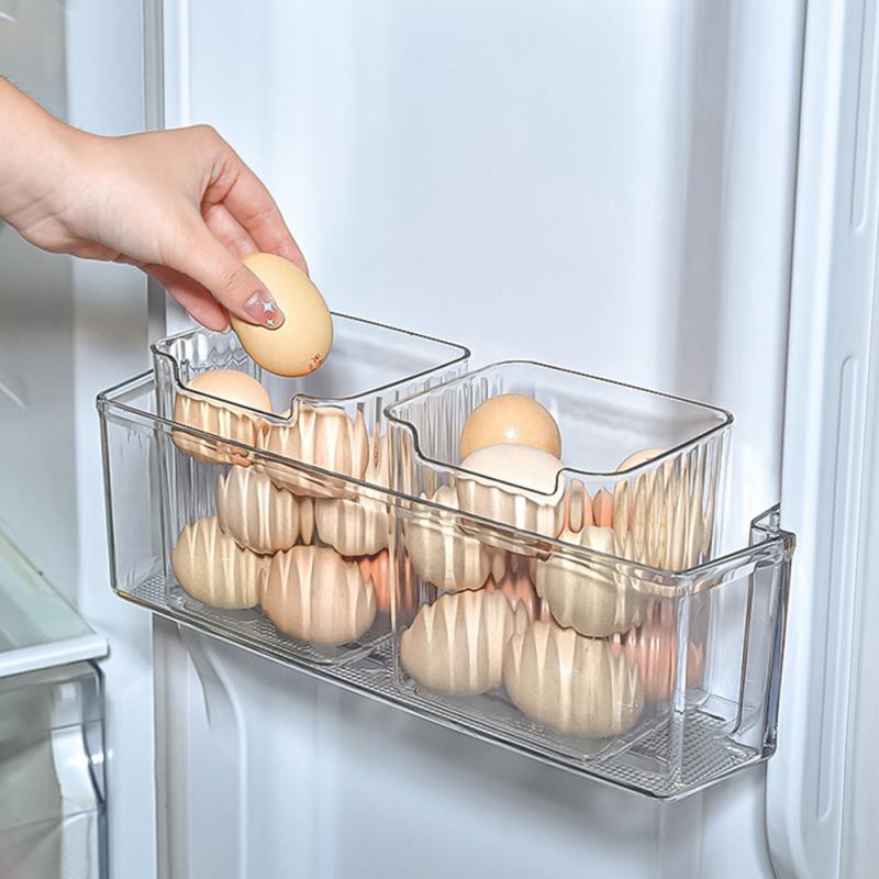 Kunststoff Aufbewahrungsbox Lebensmittelsortierung Sauber und Frisch Durchscheinende Haustierbox Aufbewahrungsbox Kühlschrankaufbewahrung Gefrierschrank Lebensmittelbox