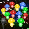 Waterproof Solar Mushroom String Lights - 8 Mode LED Fairy Lights for Outdoor Party Decor