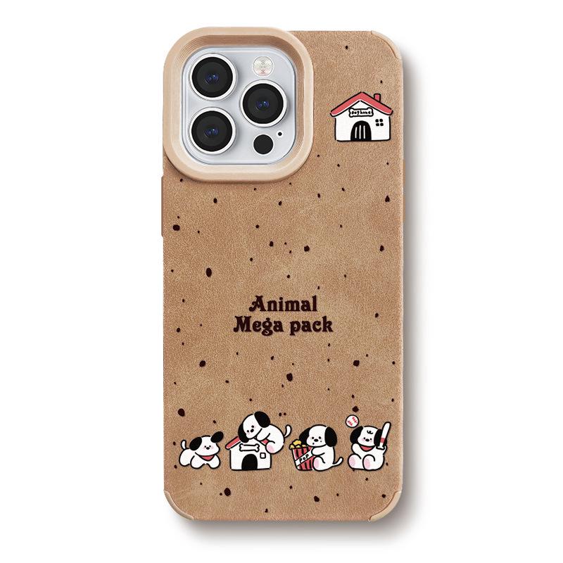 

Кожаный чехол Zhitai для iPhone 14 Pro, 16 Pro Max, 15, 13, 12, 11 - креативный мультяшный дизайн iPhone 14 Plus/15 Plus