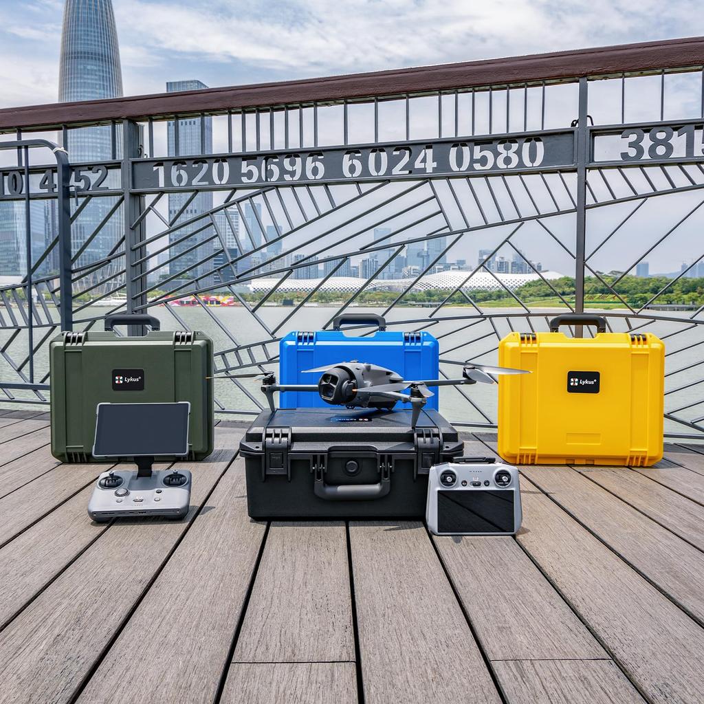 Lykus Titan M400 Waterproof Case (Yellow) for DJI Mavic 4 Pro Fly MoreCreator Combo and DJI RC Pro 2RC2 Remote Controller, Holds 6 [Case Only]