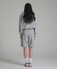 Noming One-Pleat Wide Sweat Bermuda Shorts - Grey