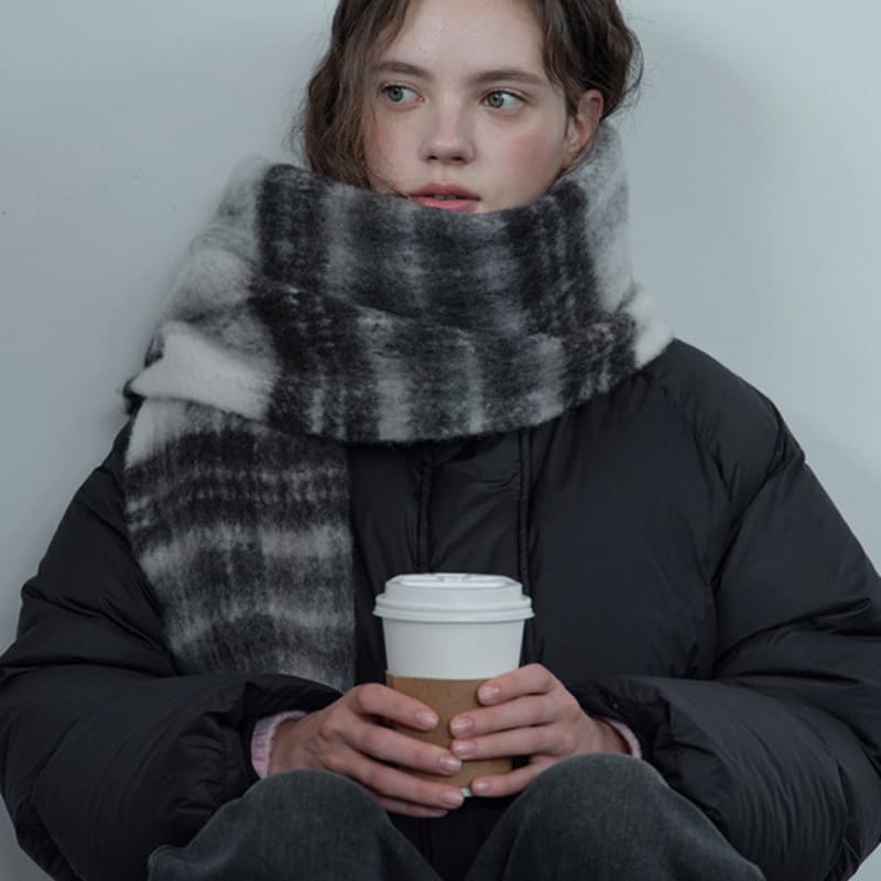 

Jucy Judy Monotone Check Muffler JZMF700B GR_000